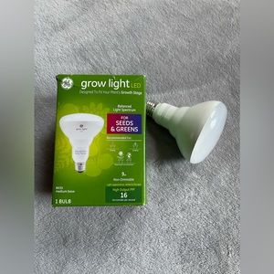 GE Grow Light LED Indoor Flood Light Bulb, Balanced Light Spectrum (Pack of 3)